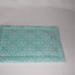 Benchmat mintgroen/wit print bloem